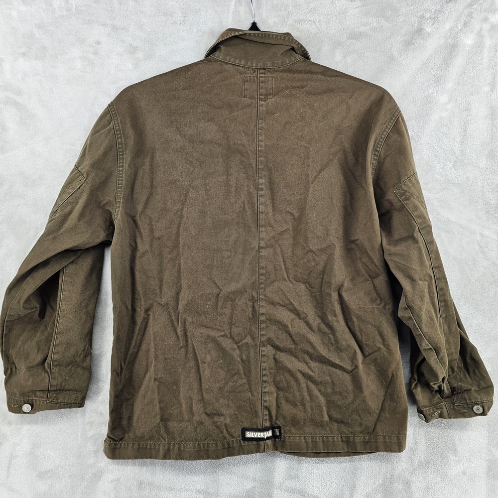 Levi's SilverTab Jacket Mens Large Brown Vintage Full Zip Utility Workwear - Picture 8 of 9